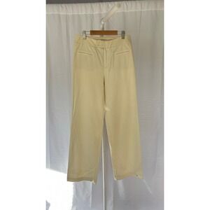 NWT ECRU Women's‎ Cream Wide Leg Button Fly Dress Pants Trousers